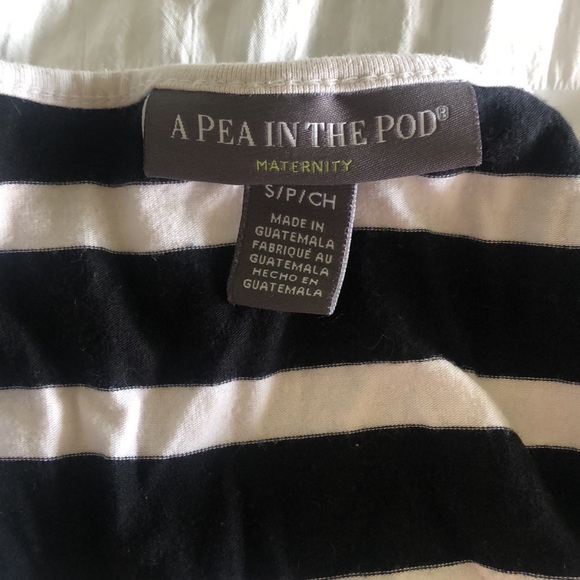 Black and white maternity long sleeve shirt - Picture 2 of 3